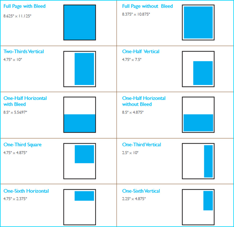 Advertising Size Specifications - The South Shore Magazine
